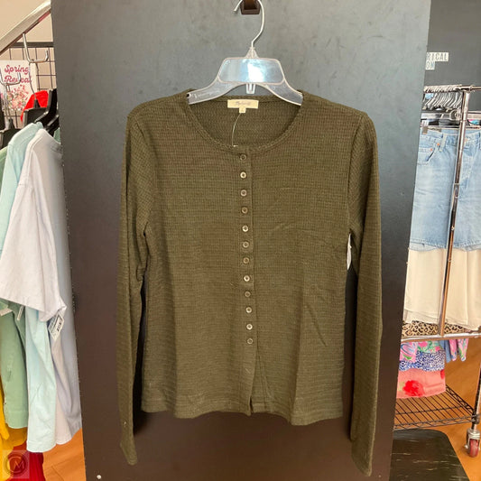 Top Long Sleeve By Madewell In Green, Size: L