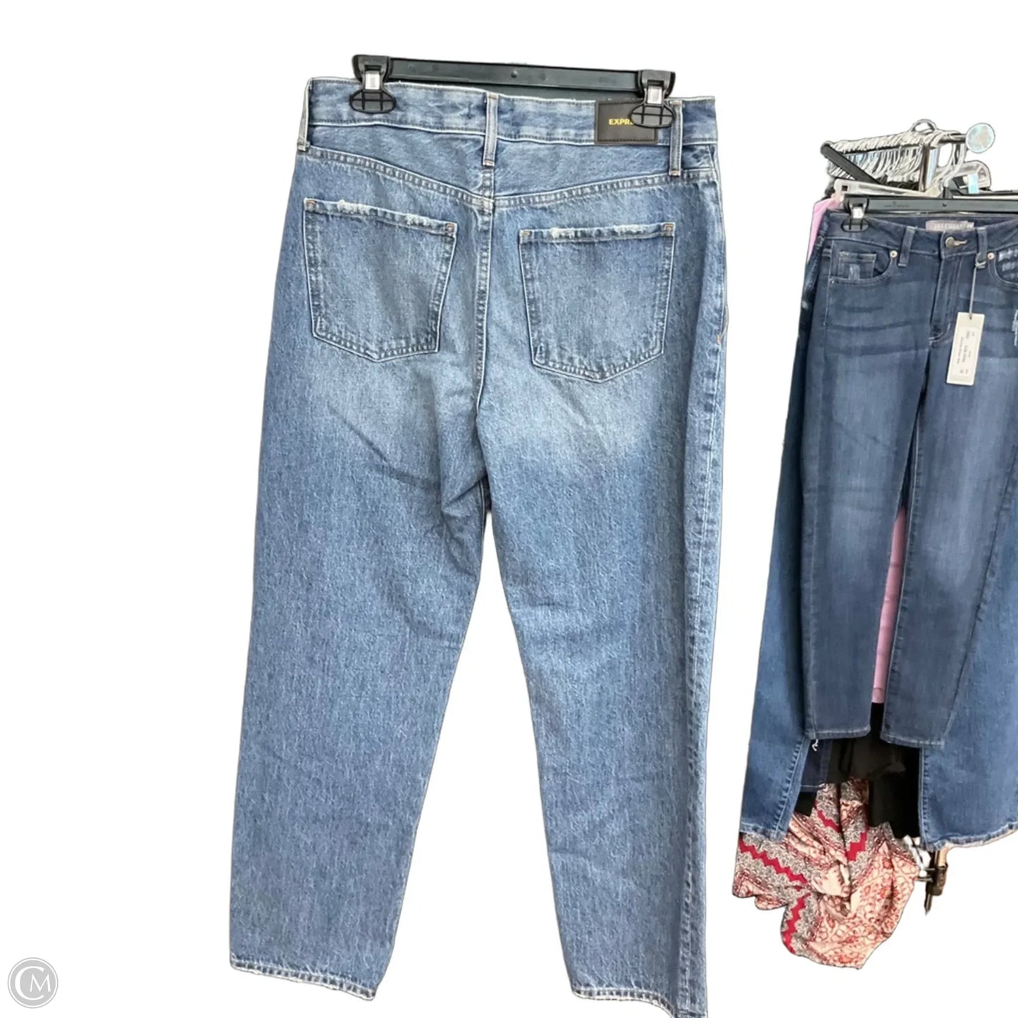 Jeans Boyfriend By Express In Blue Denim, Size: 4