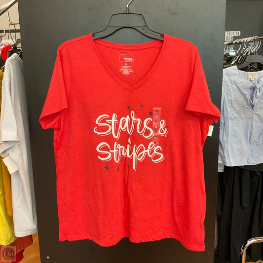 Top Short Sleeve By Sonoma In Red, Size: Xl