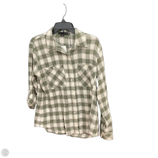 Blouse Long Sleeve By Sanctuary In Plaid Pattern, Size: S