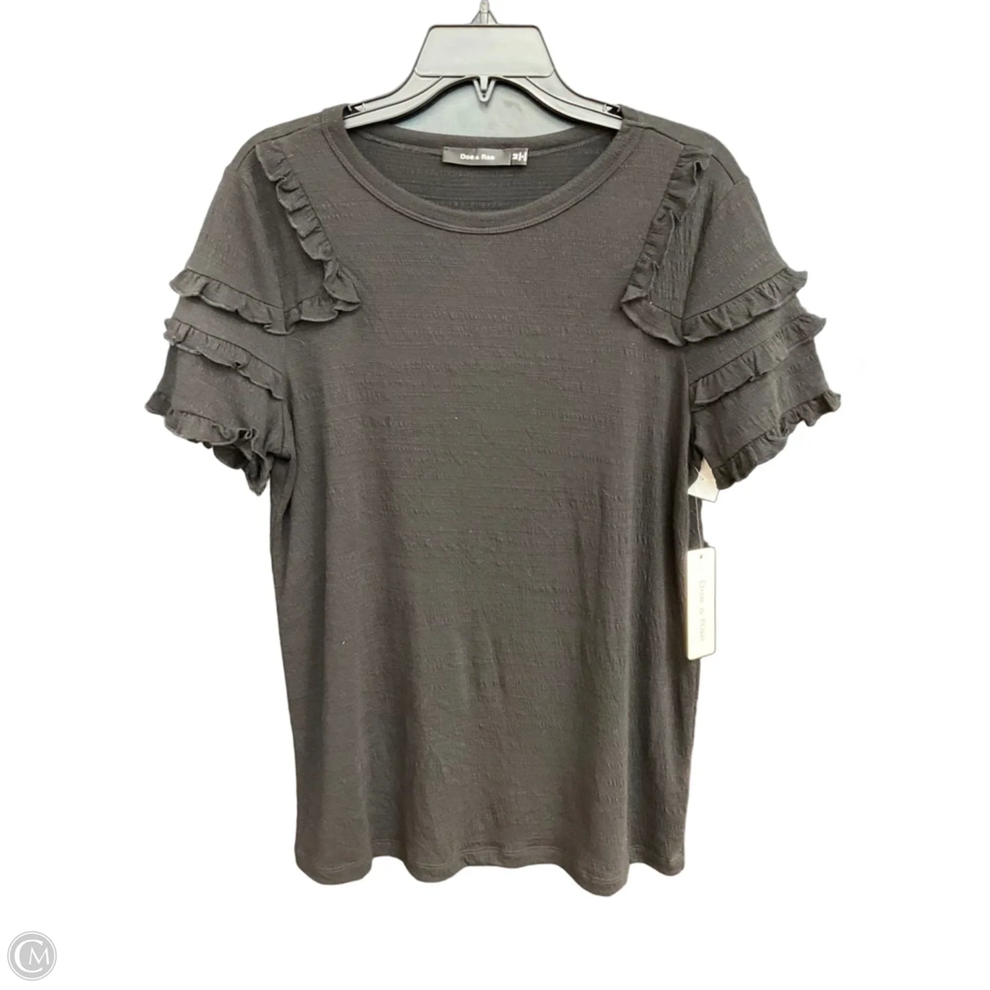 Top Short Sleeve By Doe & Rae In Black, Size: M