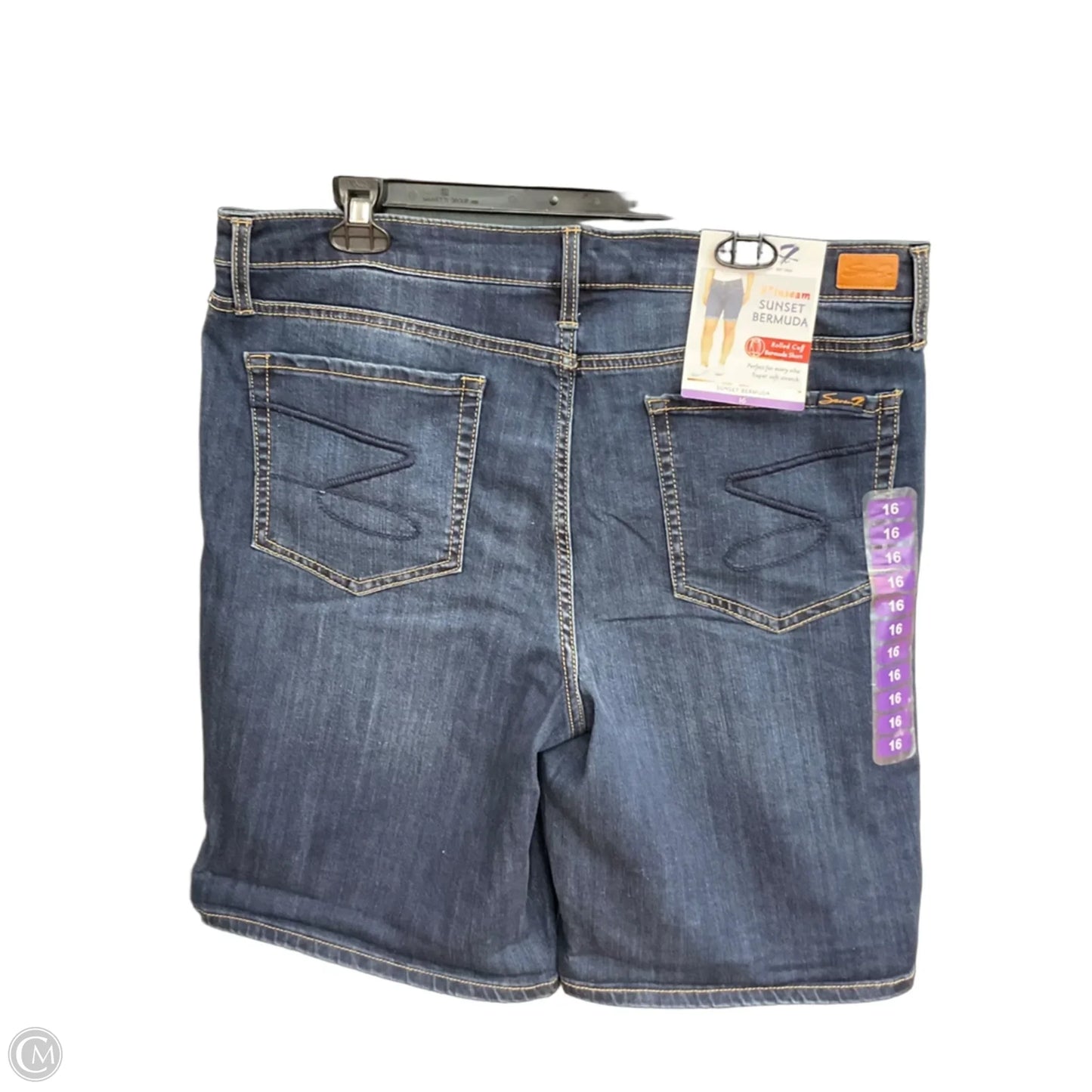 Shorts By Seven 7 In Blue Denim, Size: 16