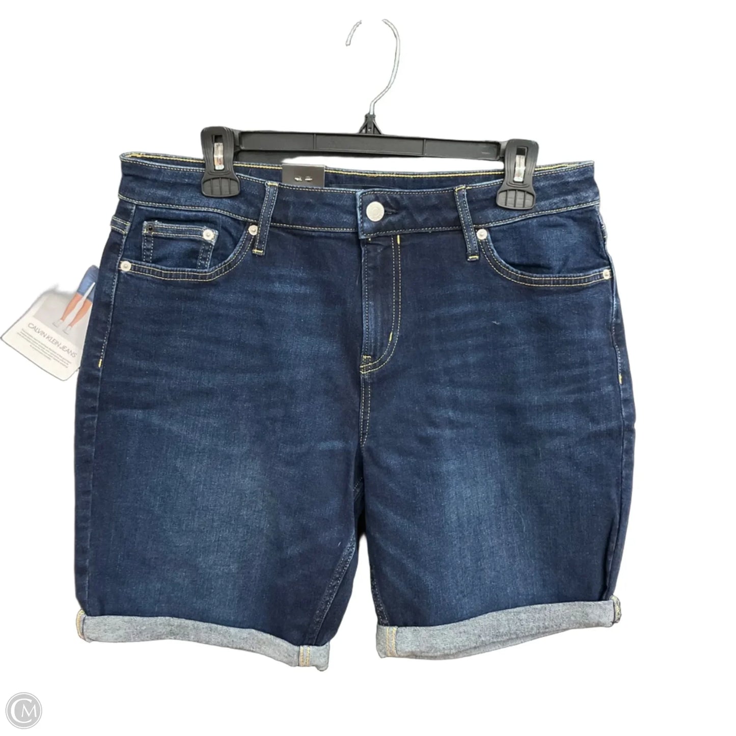 Shorts By Calvin Klein In Blue Denim, Size: 12