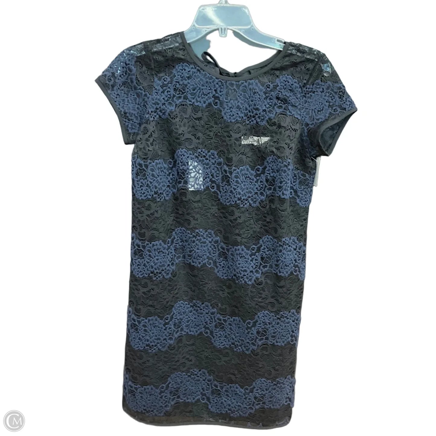 Dress Casual Midi By Loft In Black & Blue, Size: 0