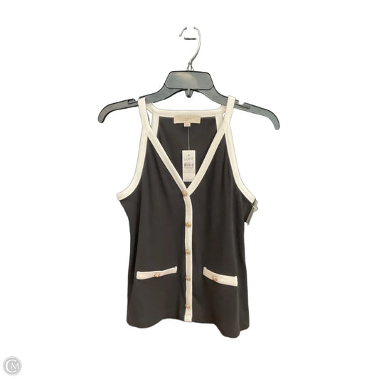 Top Sleeveless By Loft In Black, Size: L