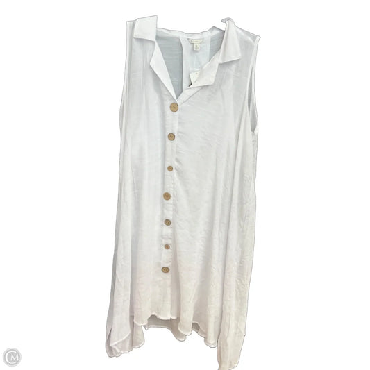 Dress Casual Midi By Clothes Mentor In White, Size: Xl