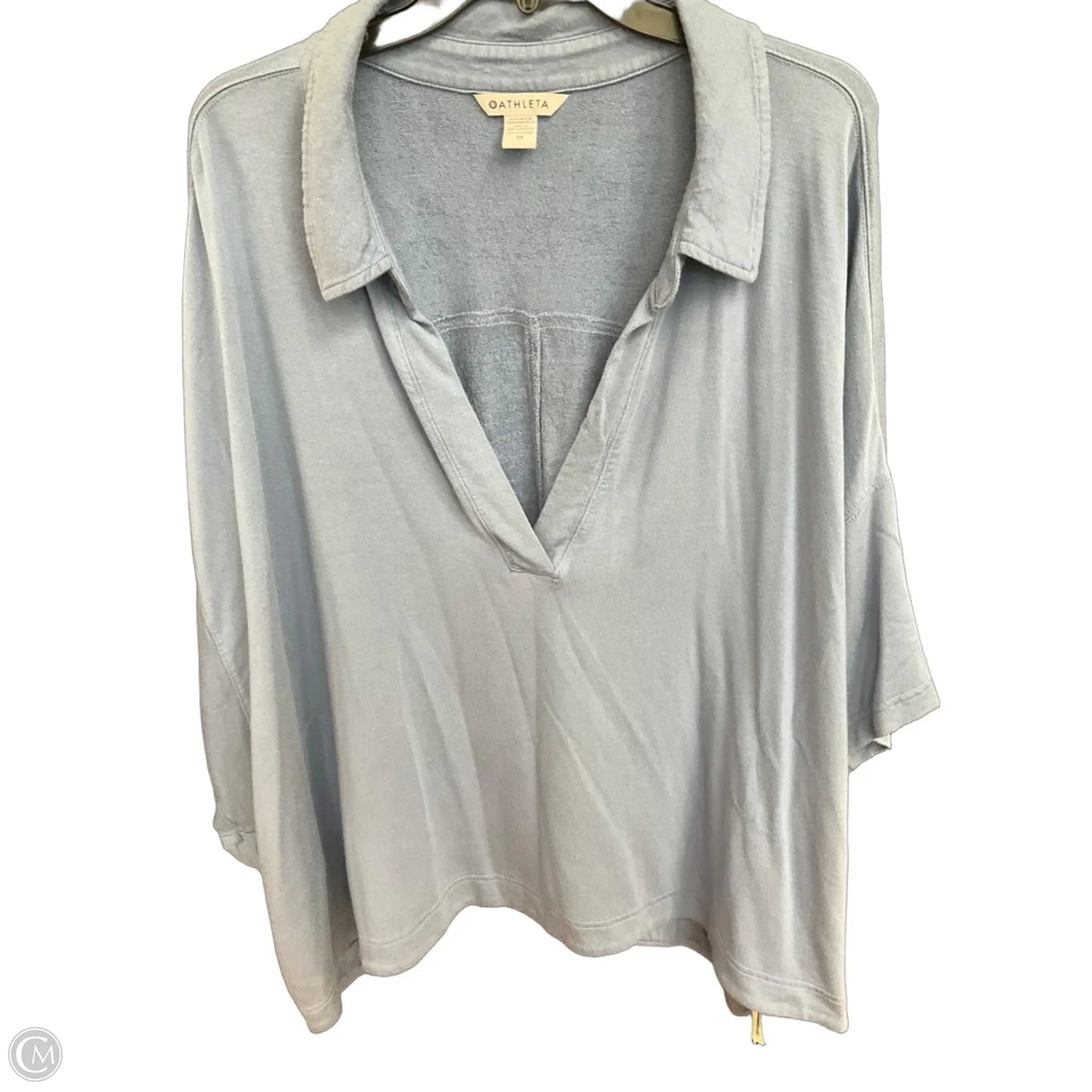 Athletic Top Short Sleeve By Athleta In Blue, Size: 3x