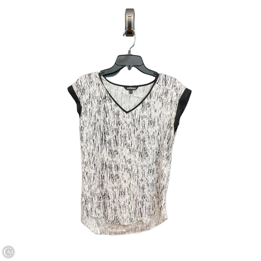 Top Sleeveless By Express In Black & White, Size: Xs