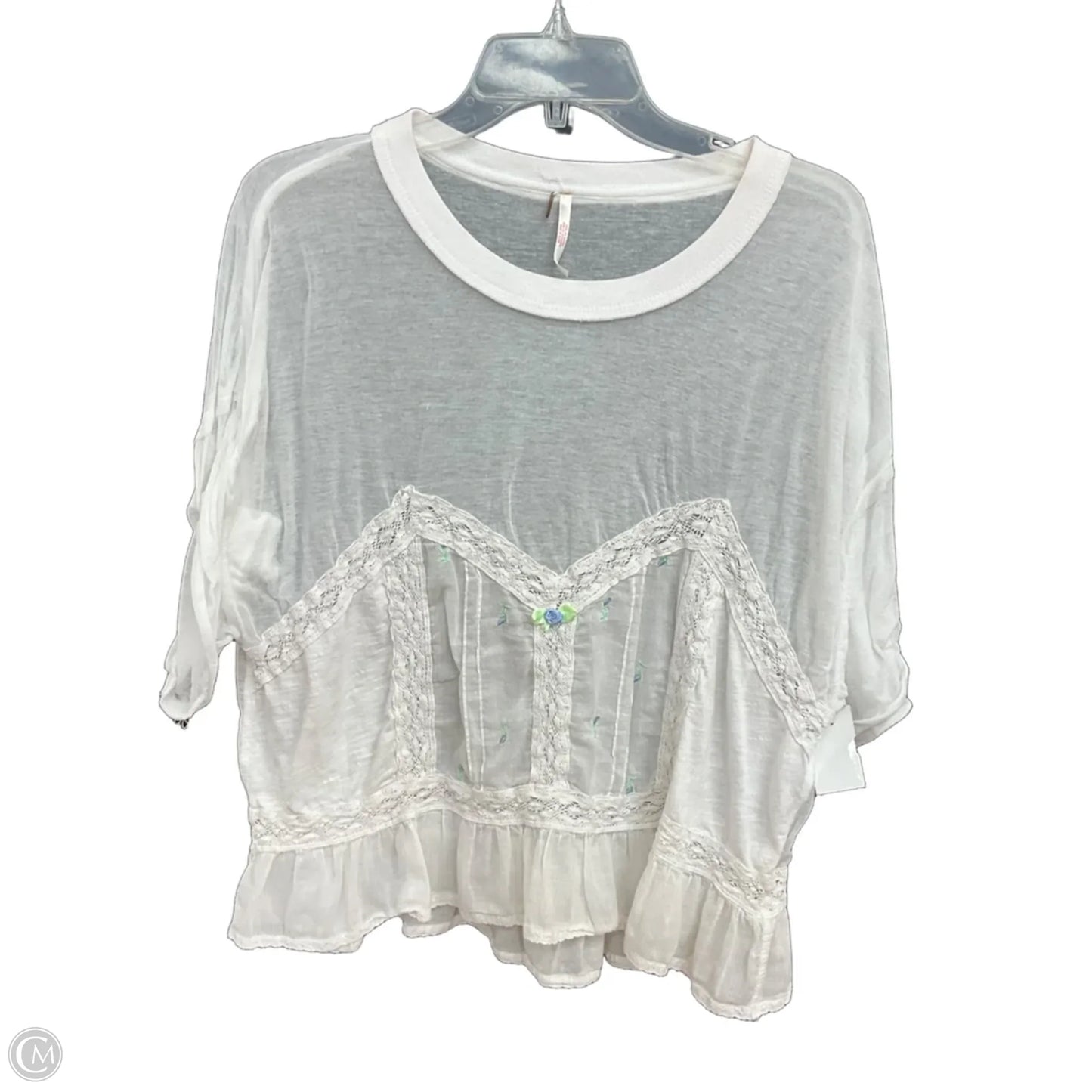 Top Short Sleeve By Free People In White, Size: L