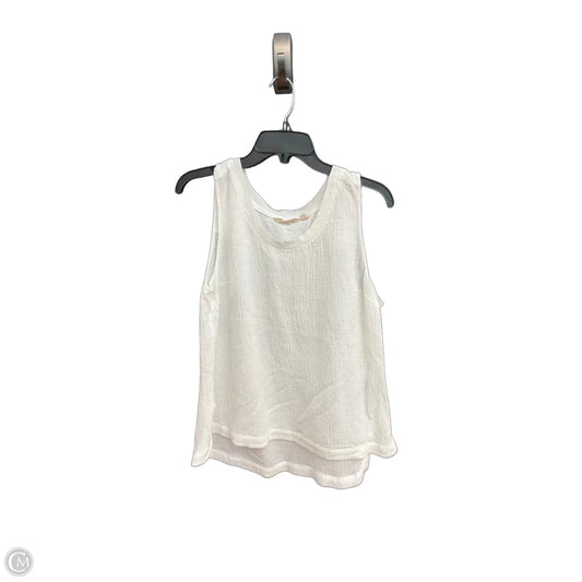 Top Sleeveless By Soft Surroundings In White, Size: L