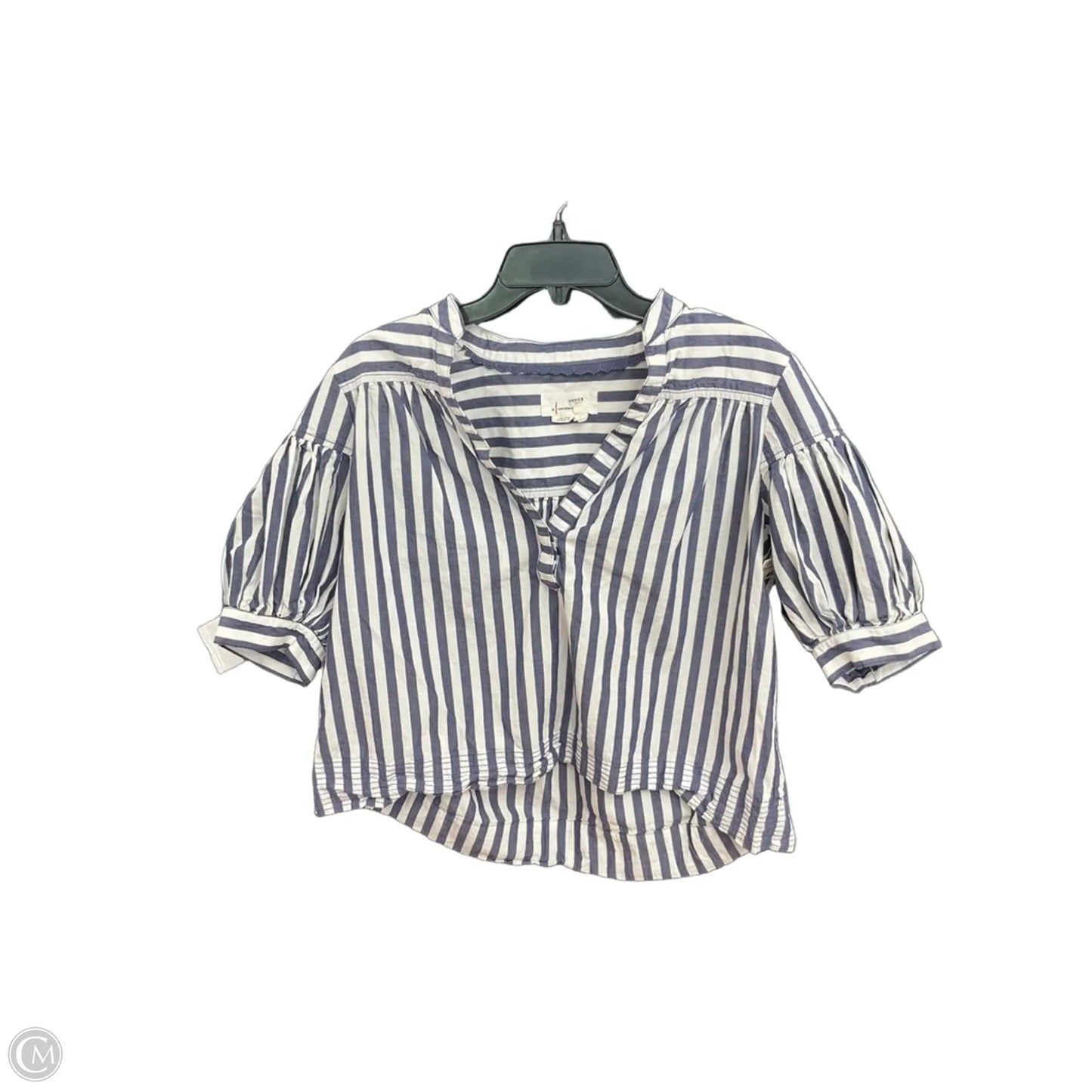 Top Short Sleeve By Anthropologie In Striped Pattern, Size: M