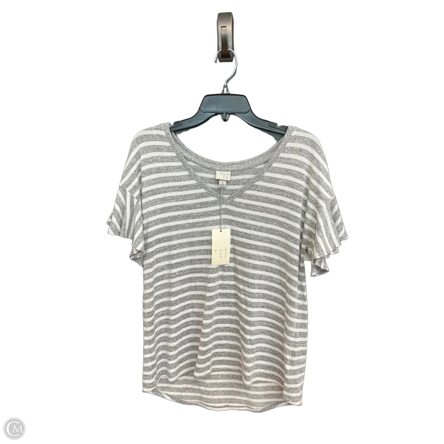 Top Short Sleeve By A New Day In Striped Pattern, Size: S