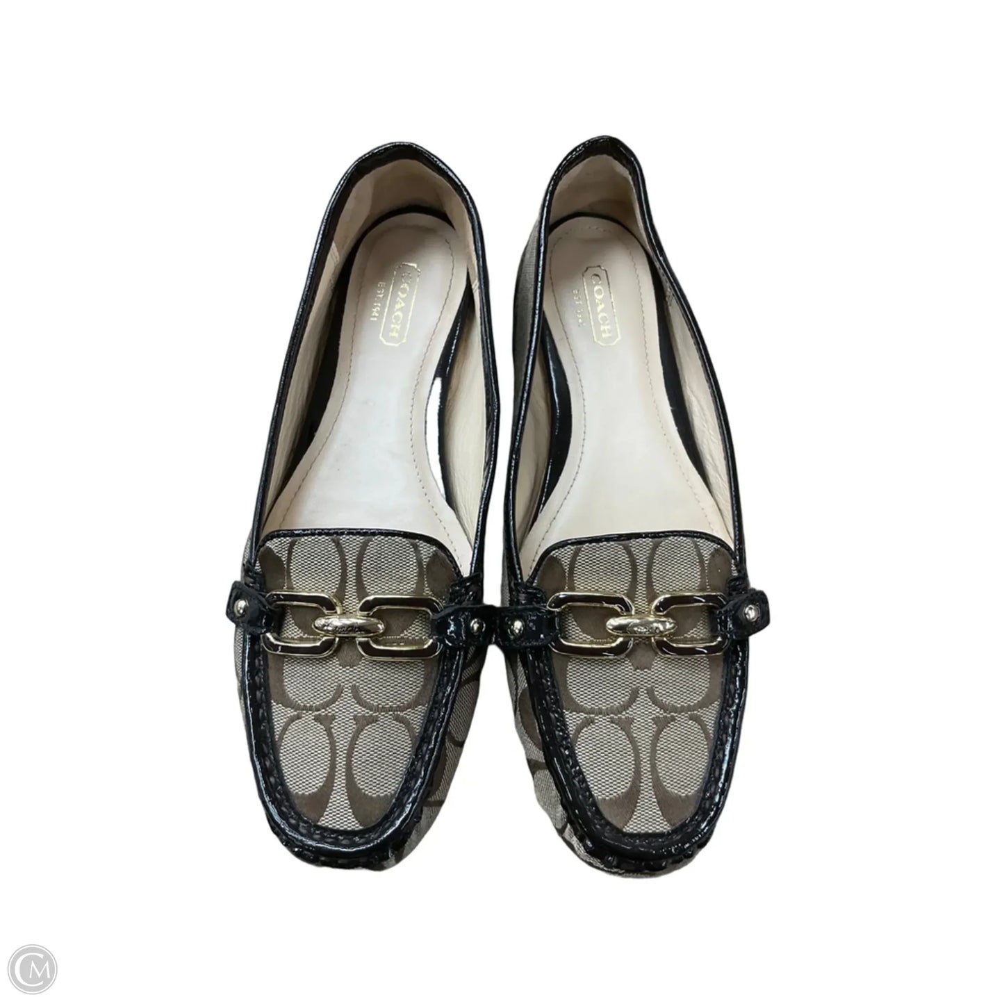 Shoes Designer By Coach In Brown & Cream, Size: 8.5