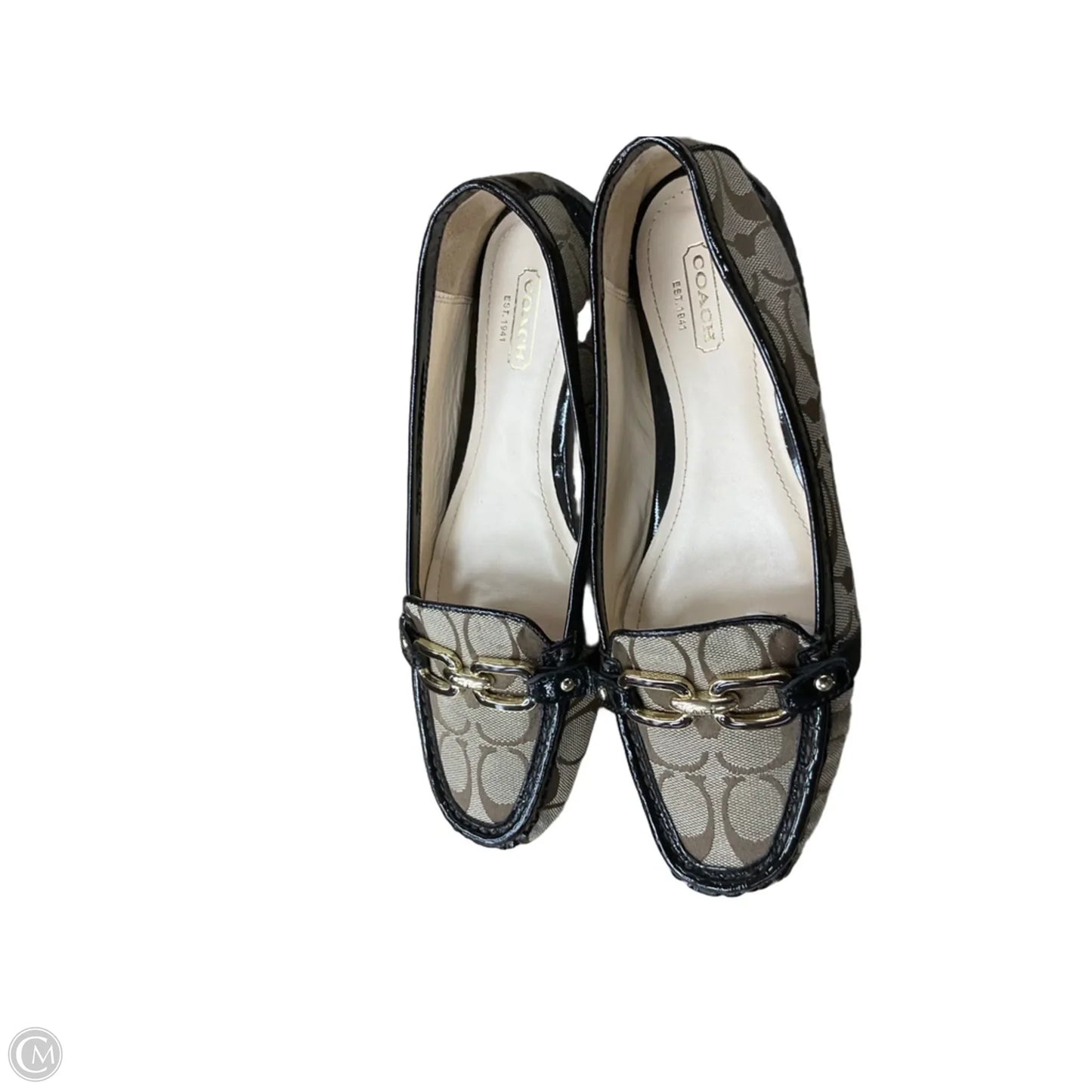 Shoes Designer By Coach In Brown & Cream, Size: 8.5