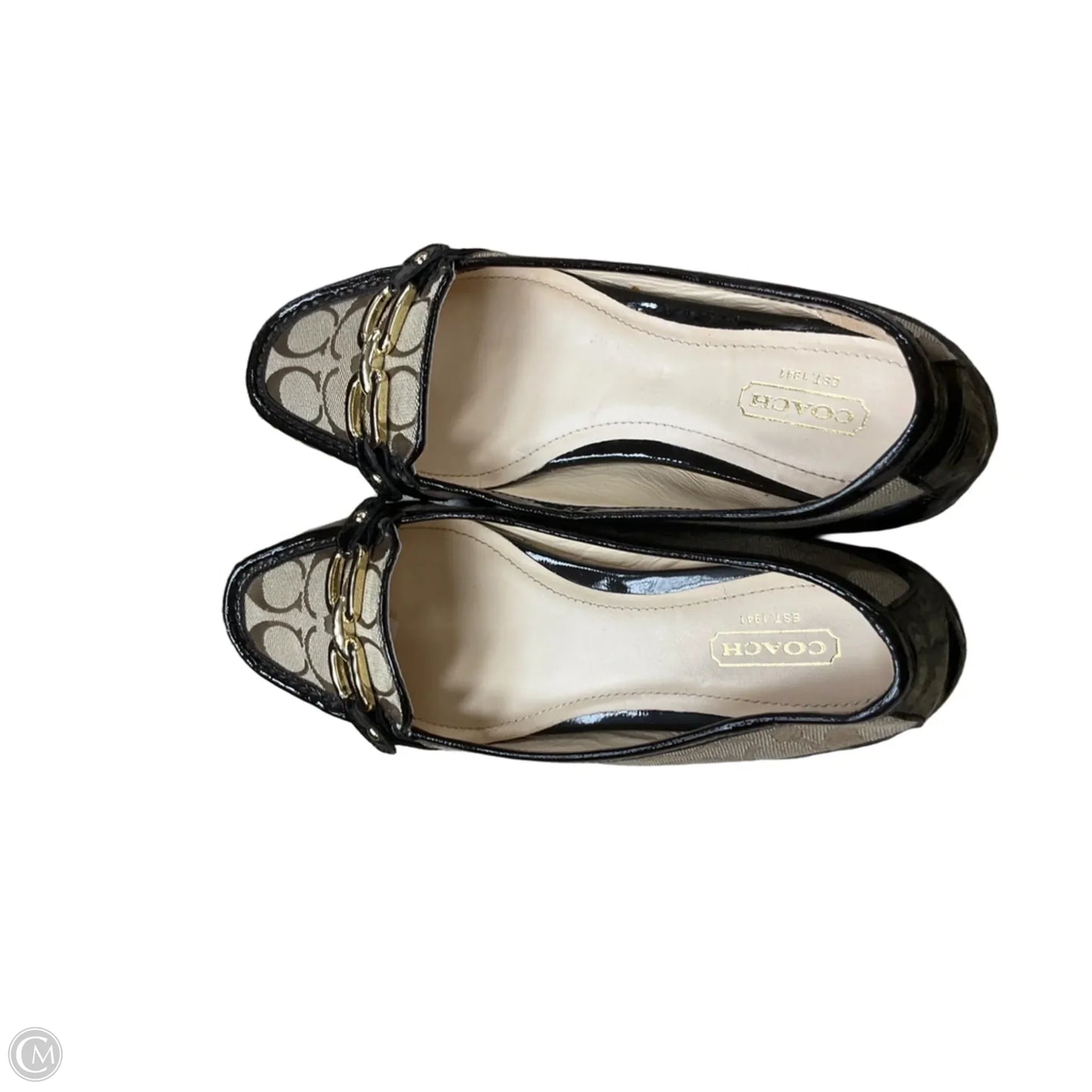 Shoes Designer By Coach In Brown & Cream, Size: 8.5