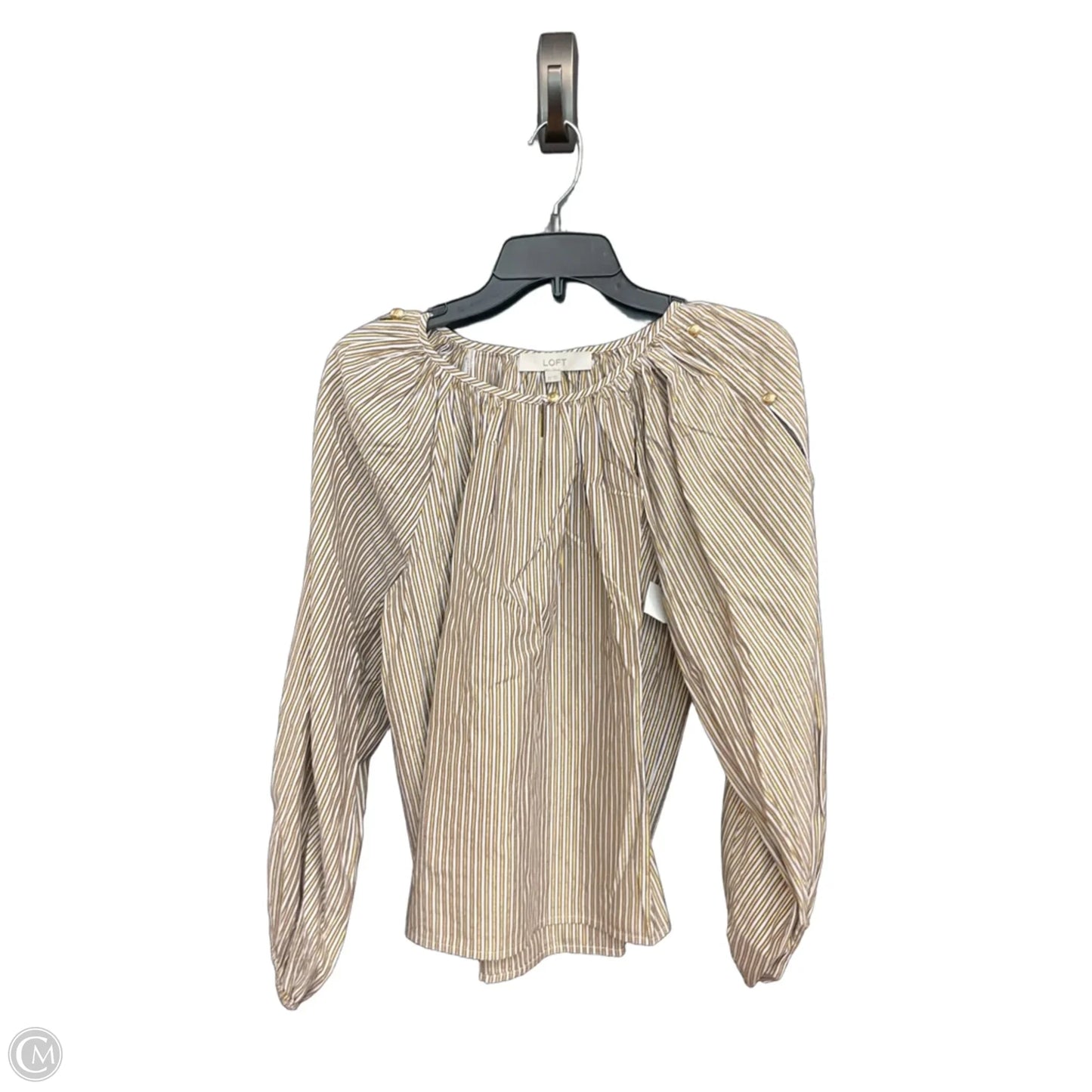 Top Long Sleeve By Loft In Striped Pattern, Size: Xs