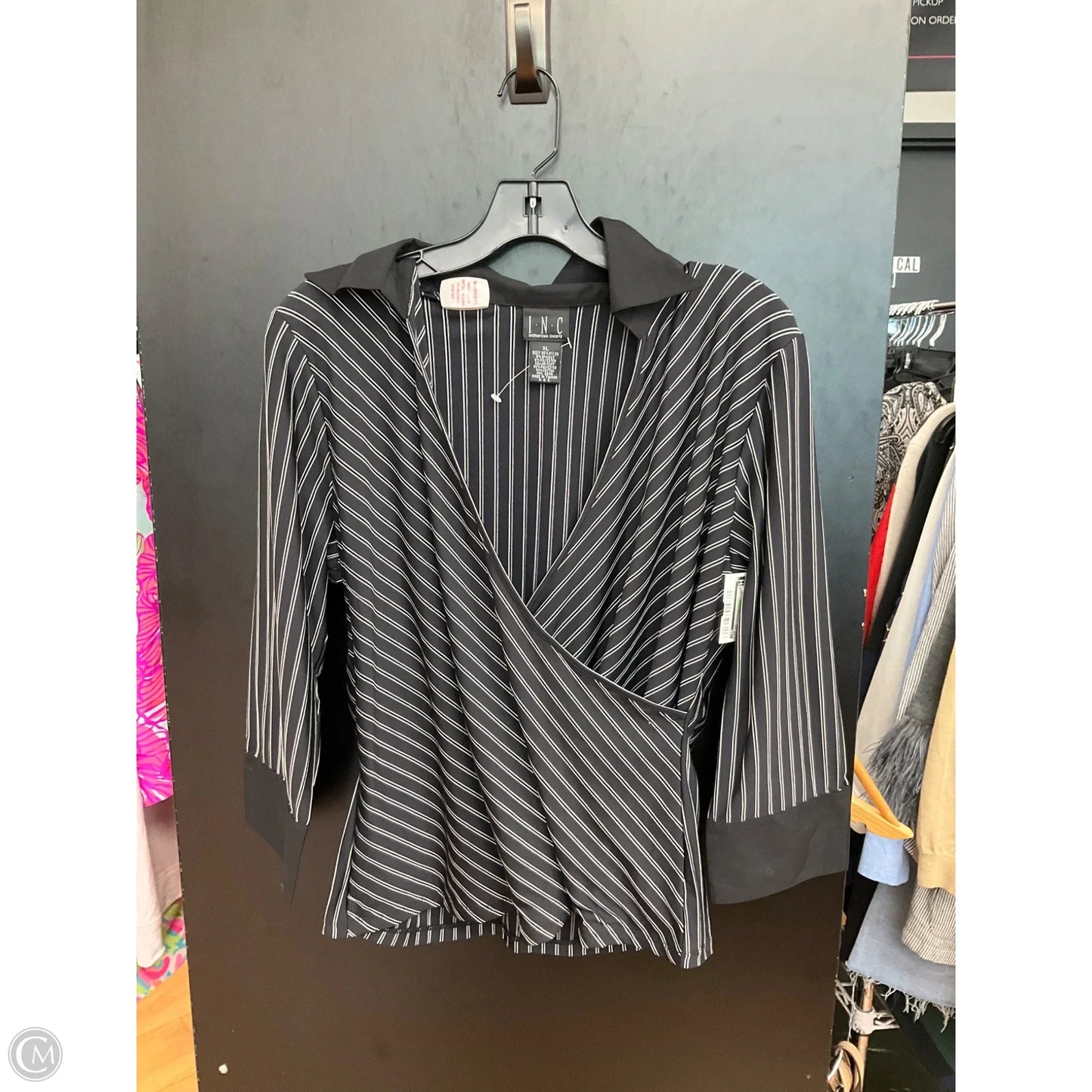 Top Long Sleeve By Inc In Striped Pattern, Size: Xl