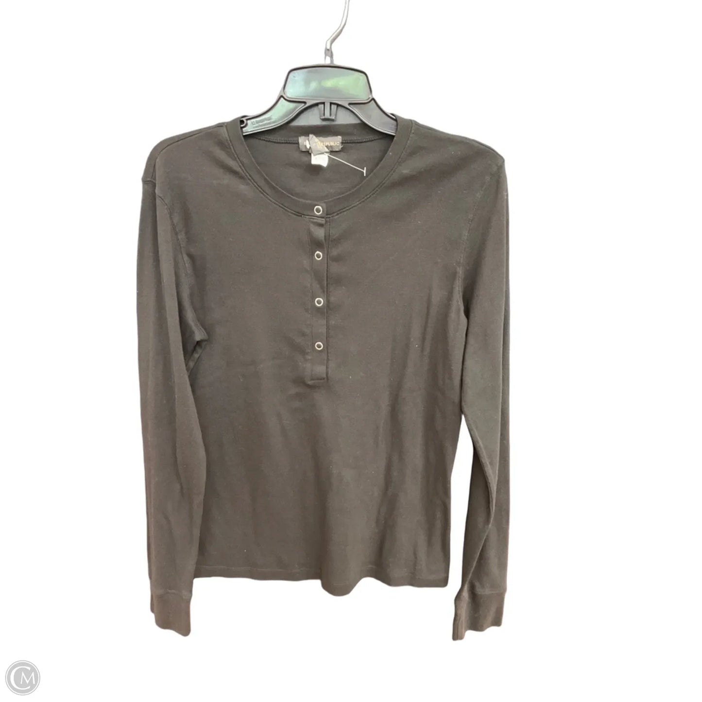 Top Long Sleeve By Banana Republic In Black, Size: L
