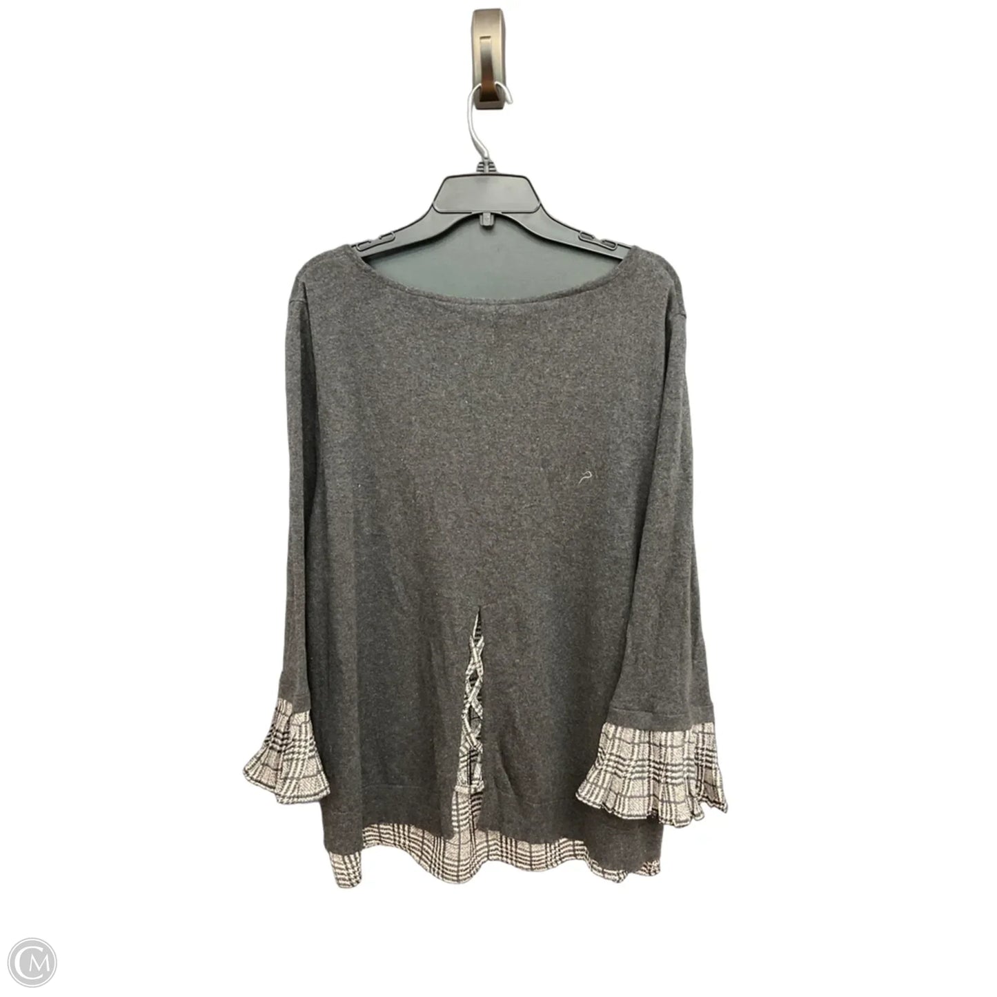 Top Long Sleeve By Chicos In Grey, Size: Xxl