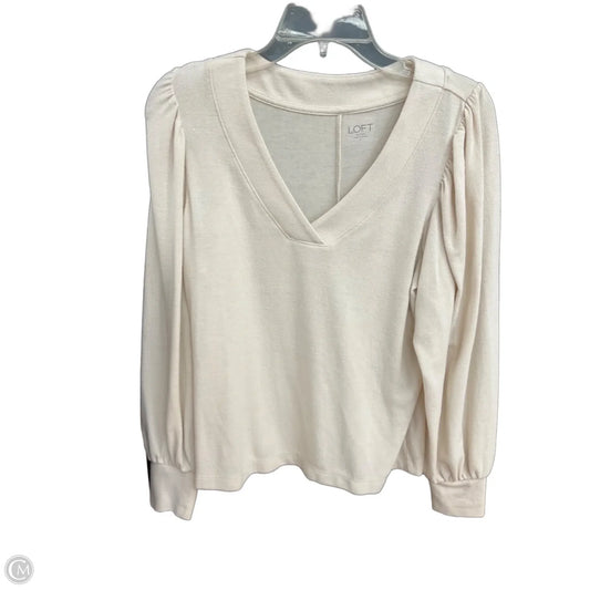 Top Long Sleeve By Loft In Cream, Size: M
