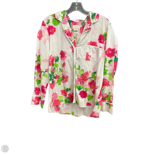 Top Long Sleeve Designer By Kate Spade In Floral Print, Size: M