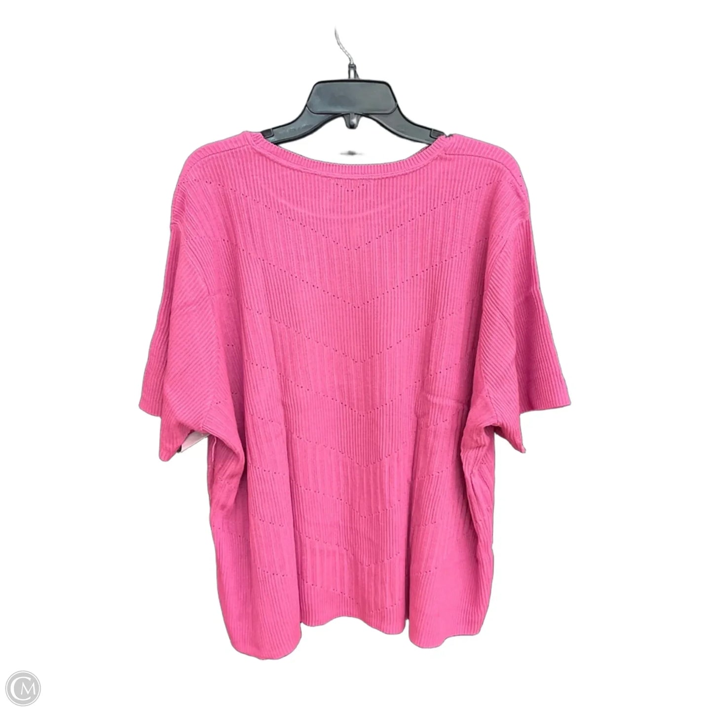 Top Short Sleeve By Alfred Dunner In Pink, Size: 2x