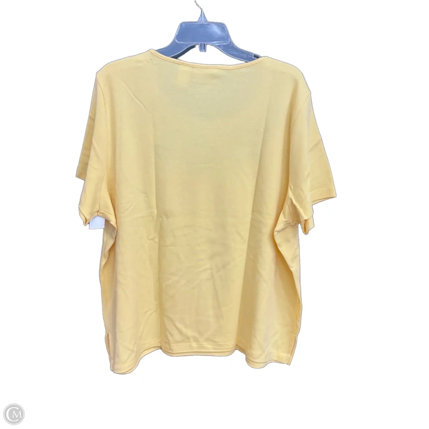Top Short Sleeve By Alfred Dunner In Yellow, Size: 2x