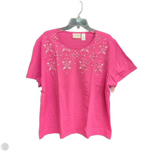 Top Short Sleeve By Alfred Dunner In Pink, Size: 2x