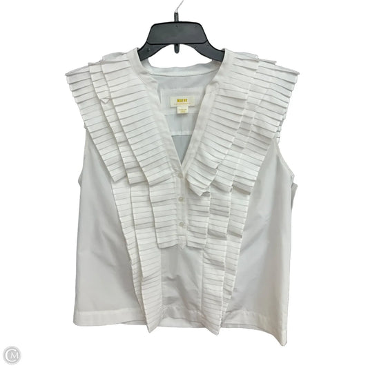 Top Sleeveless By Maeve In White, Size: M
