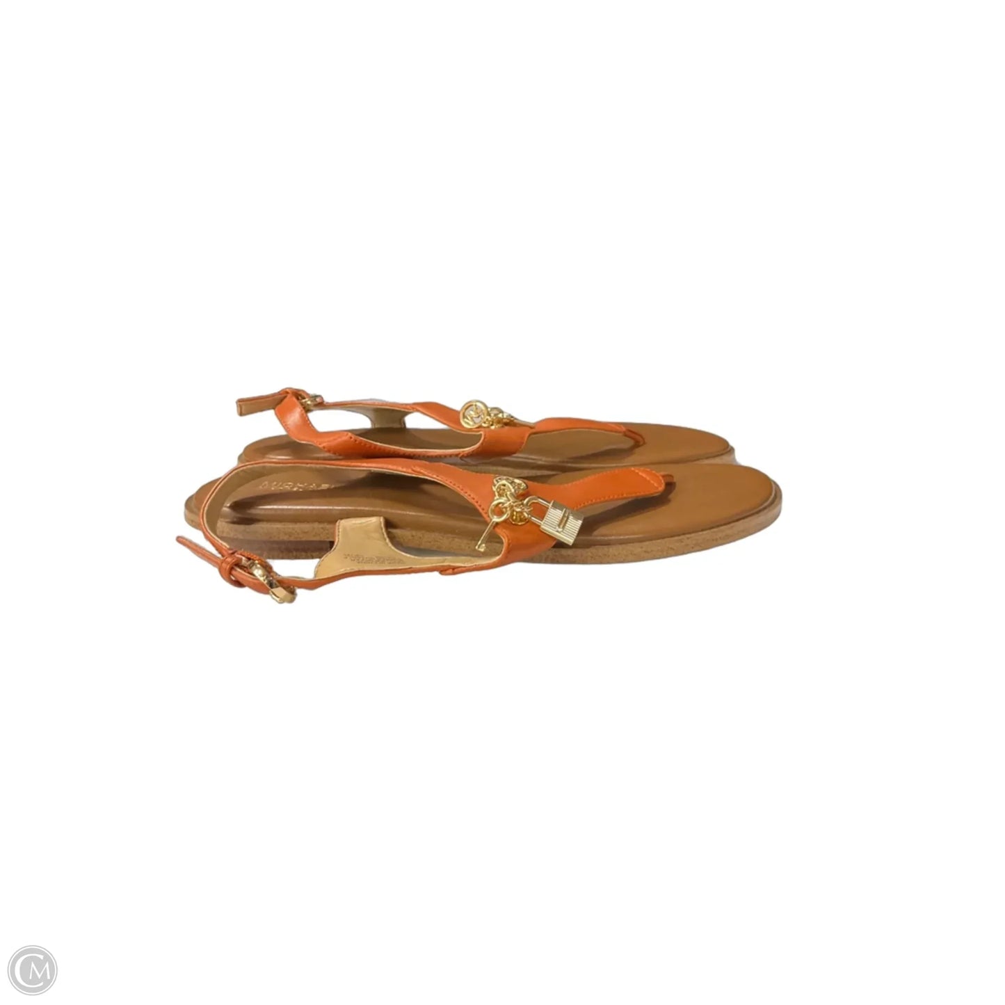 Sandals Designer By Michael Kors In Orange, Size: 8.5