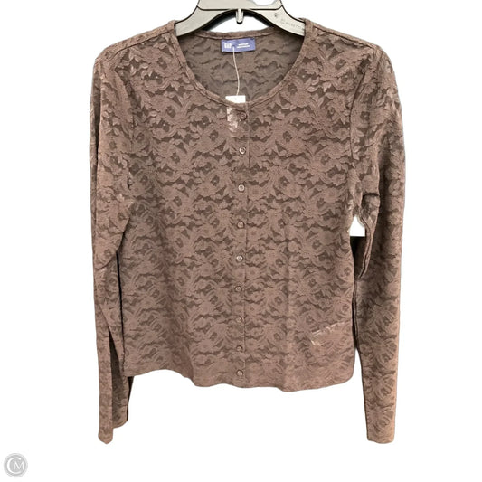Top Long Sleeve By Gap In Brown, Size: M