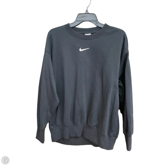 Athletic Sweatshirt Crewneck By Nike In Black, Size: S