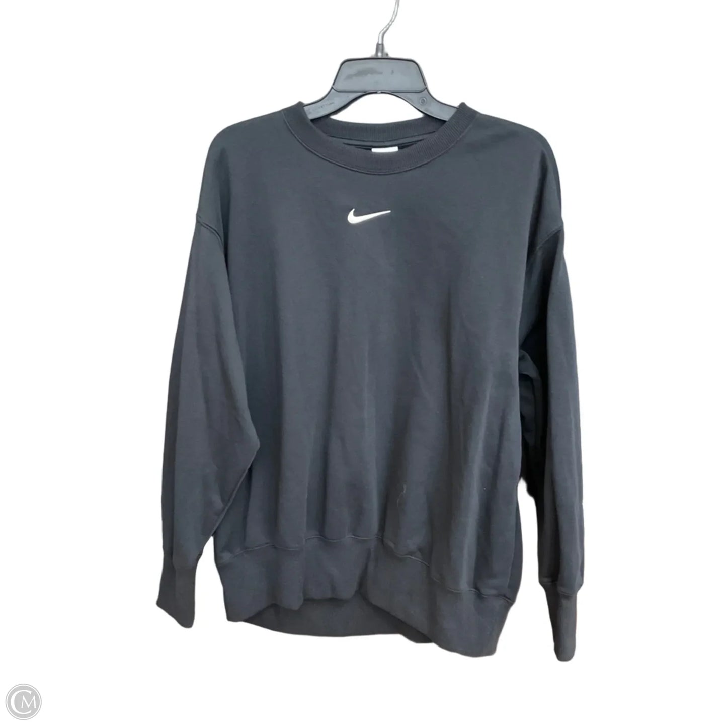 Athletic Sweatshirt Crewneck By Nike In Black, Size: S