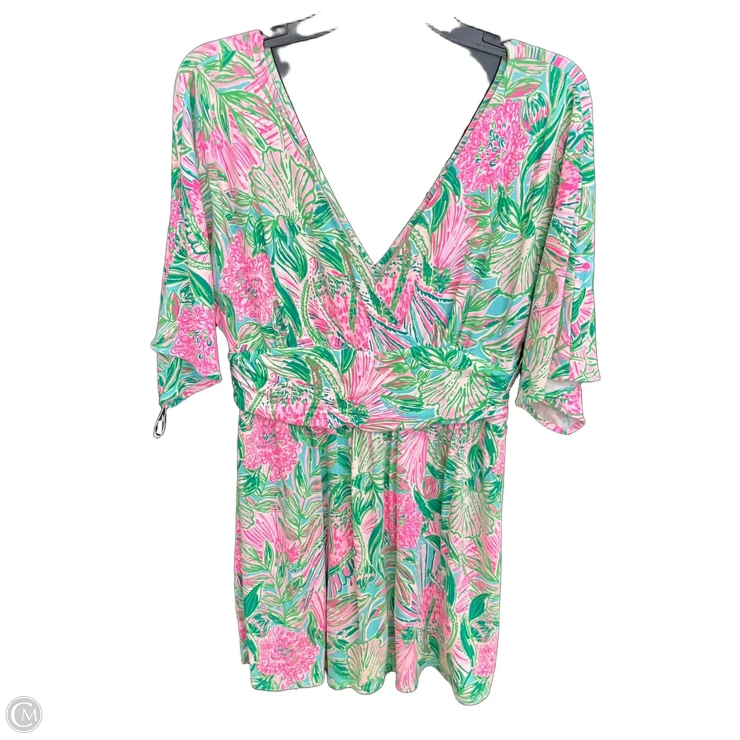 Dress Designer By Lilly Pulitzer In Green & Pink, Size: M