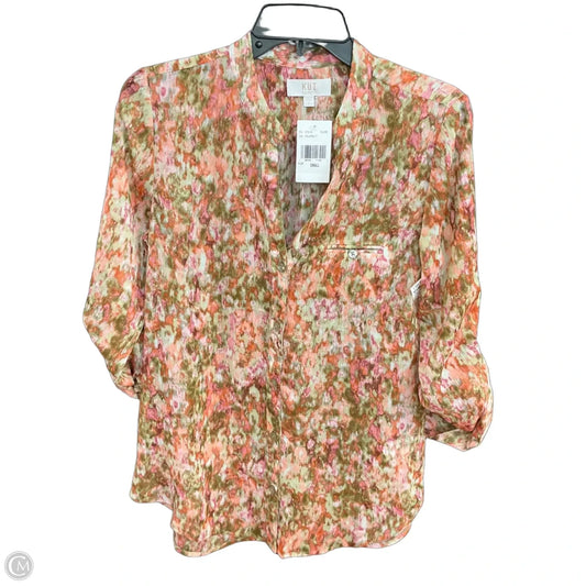 Blouse 3/4 Sleeve By Kut In Multi-colored, Size: S
