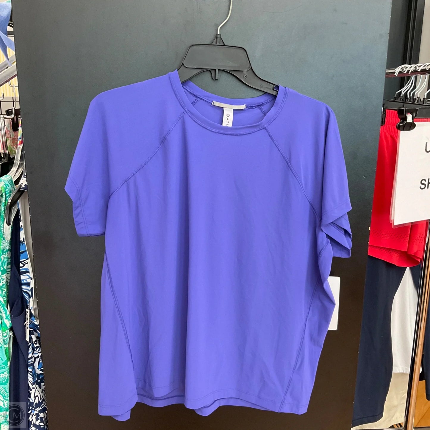 Athletic Top Short Sleeve By Athleta In Purple, Size: 1x