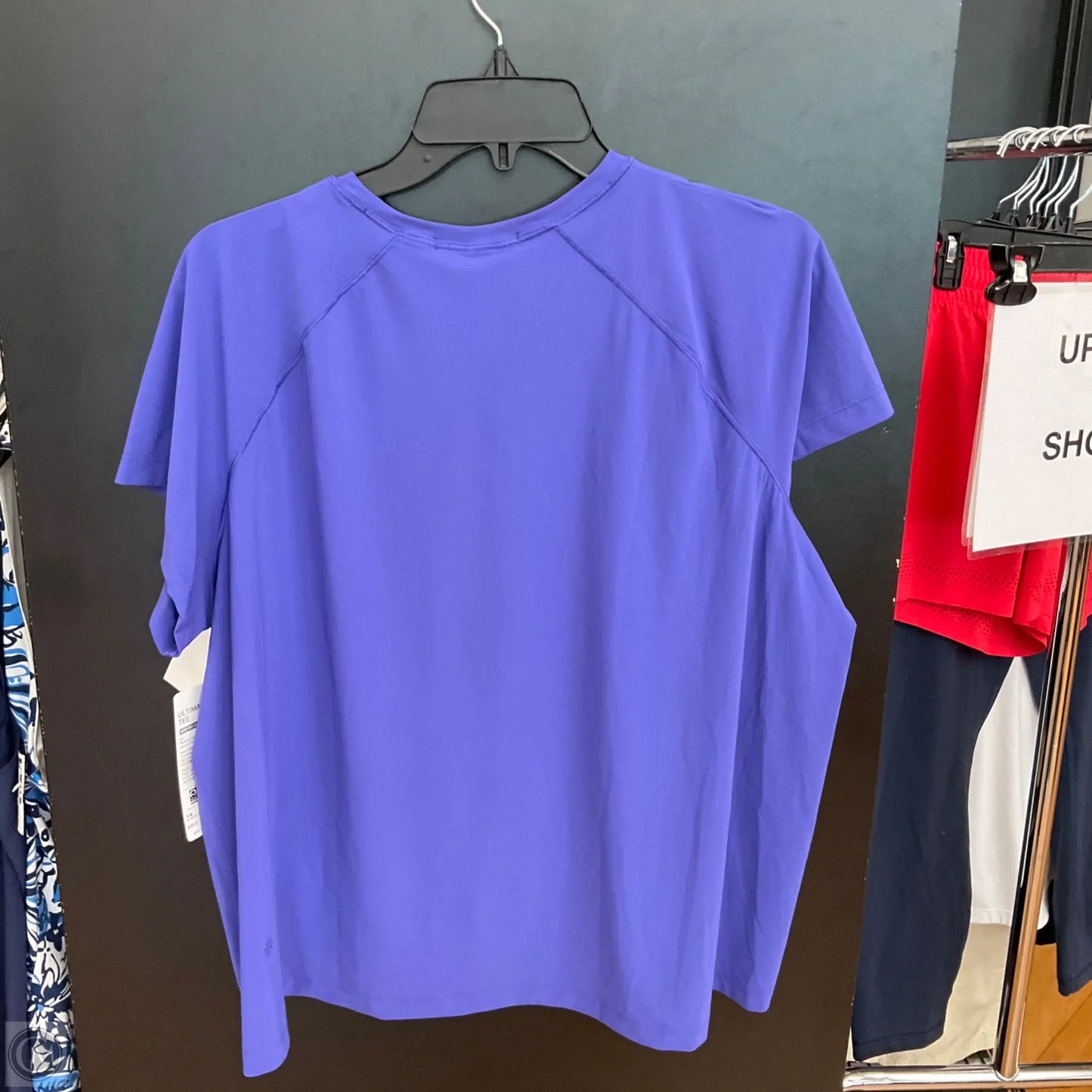 Athletic Top Short Sleeve By Athleta In Purple, Size: 1x