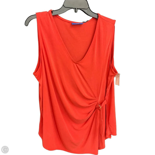 Top Sleeveless By Apt 9 In Orange, Size: Xl