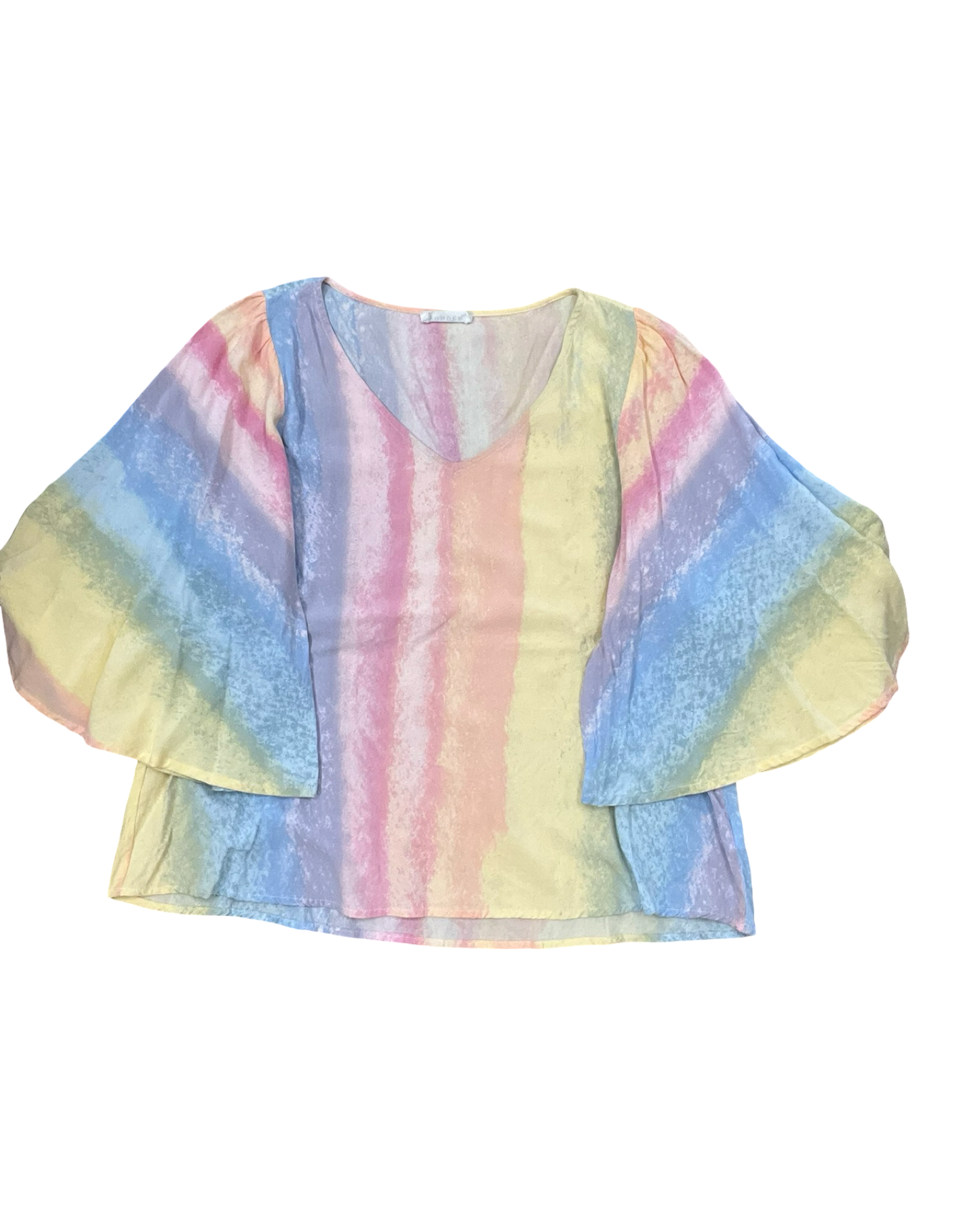Top Ss By Emily Wonder In Rainbow Print, Size:M