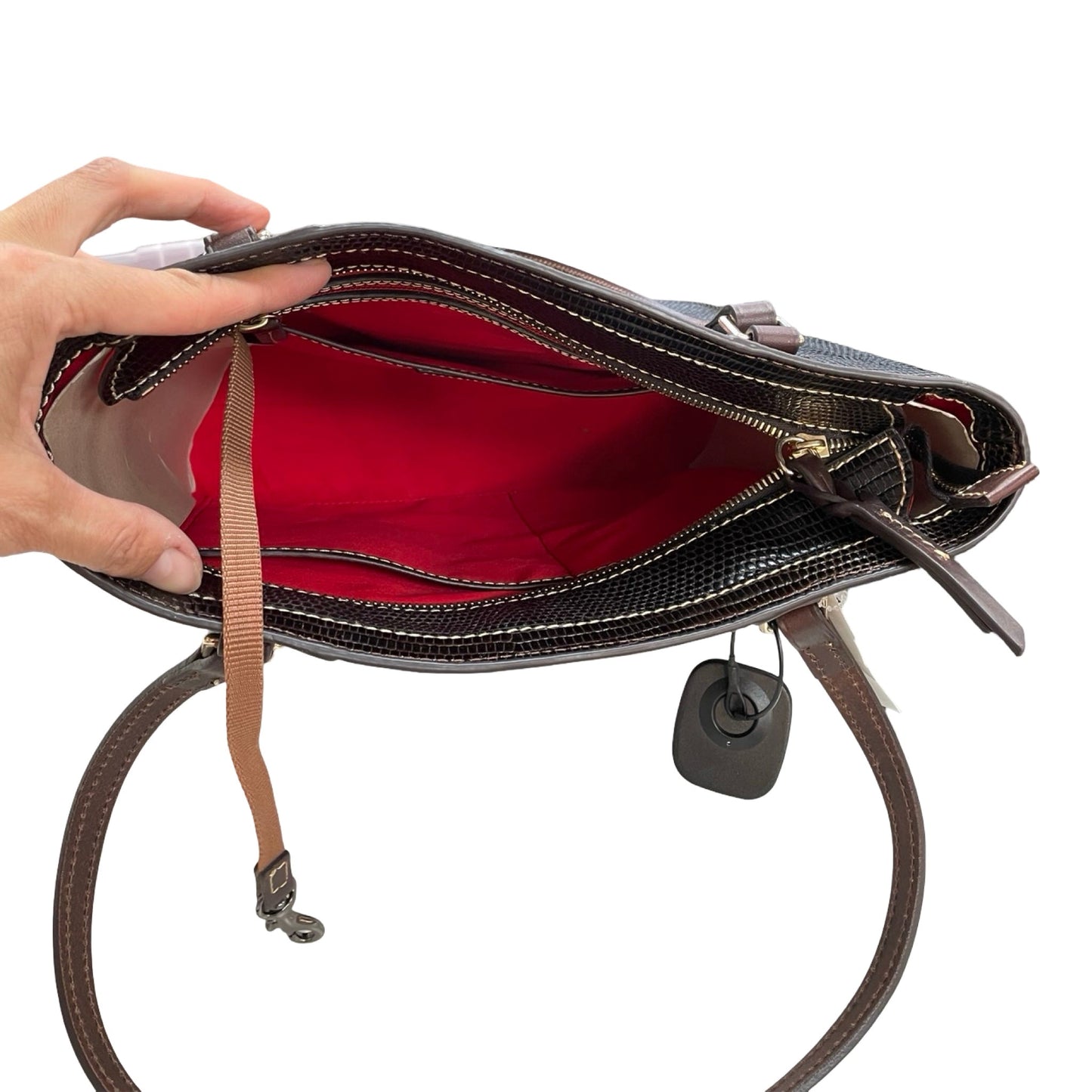 Handbag Designer By Dooney And Bourke In Brown, Size:Medium