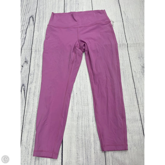 Athletic Capris By Lululemon In Pink, Size: Xl