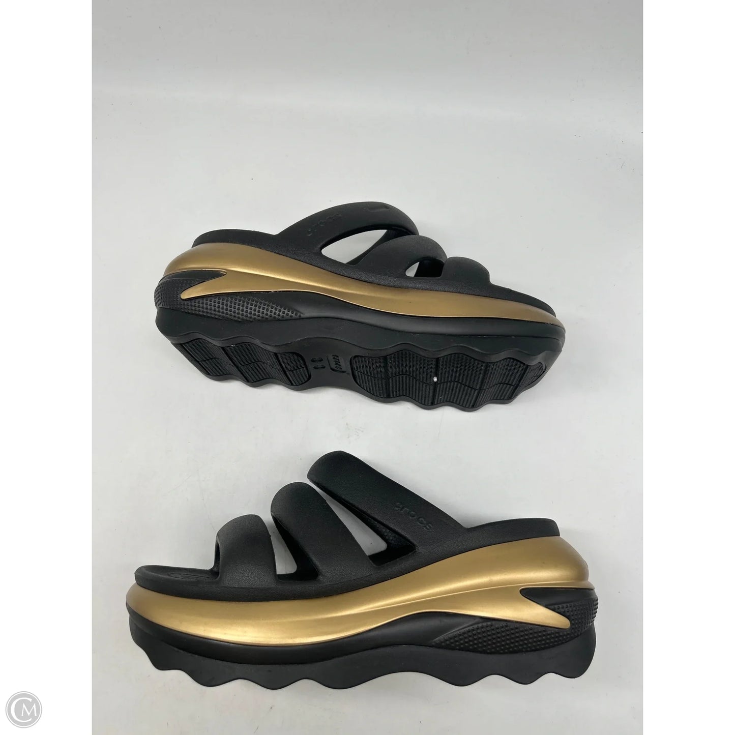 Sandals Sport By Crocs In Black, Size: 8