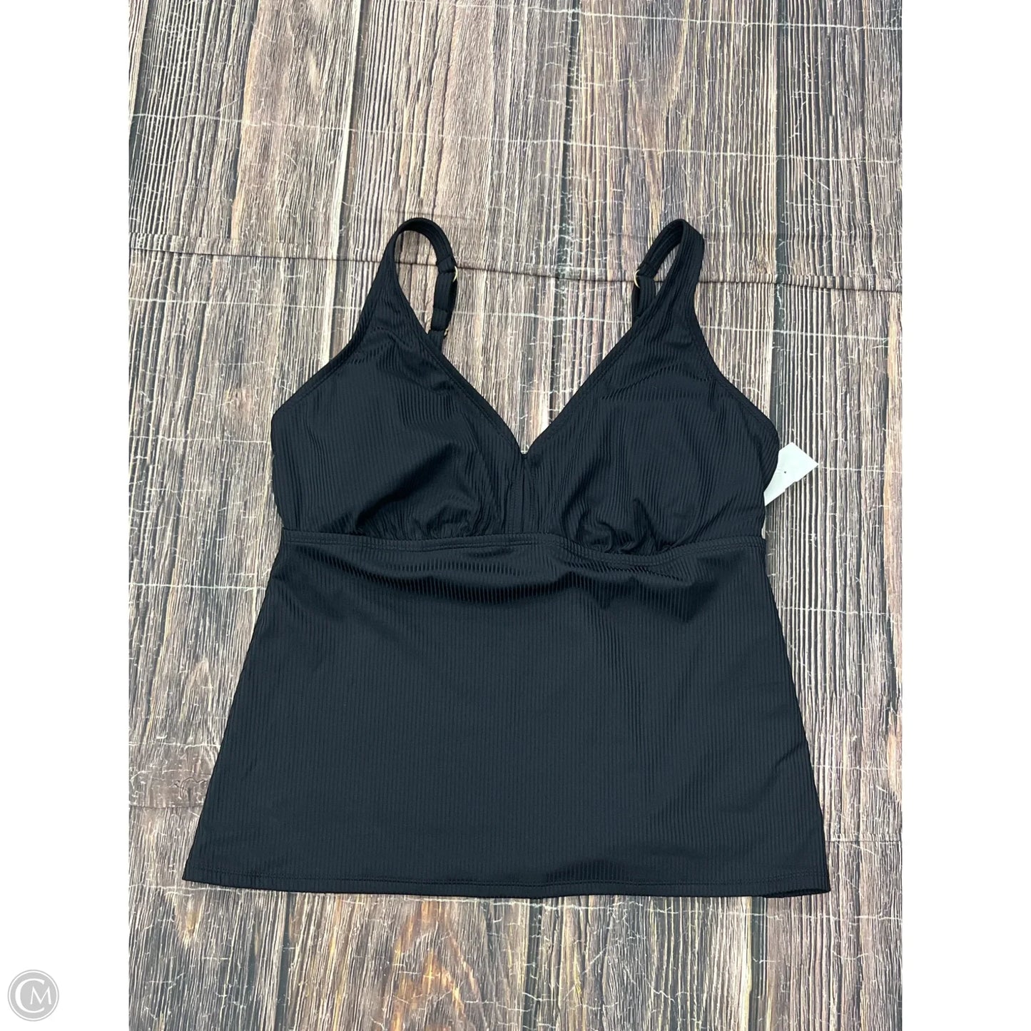 Swimsuit Top By Time And Tru In Black, Size: 1x