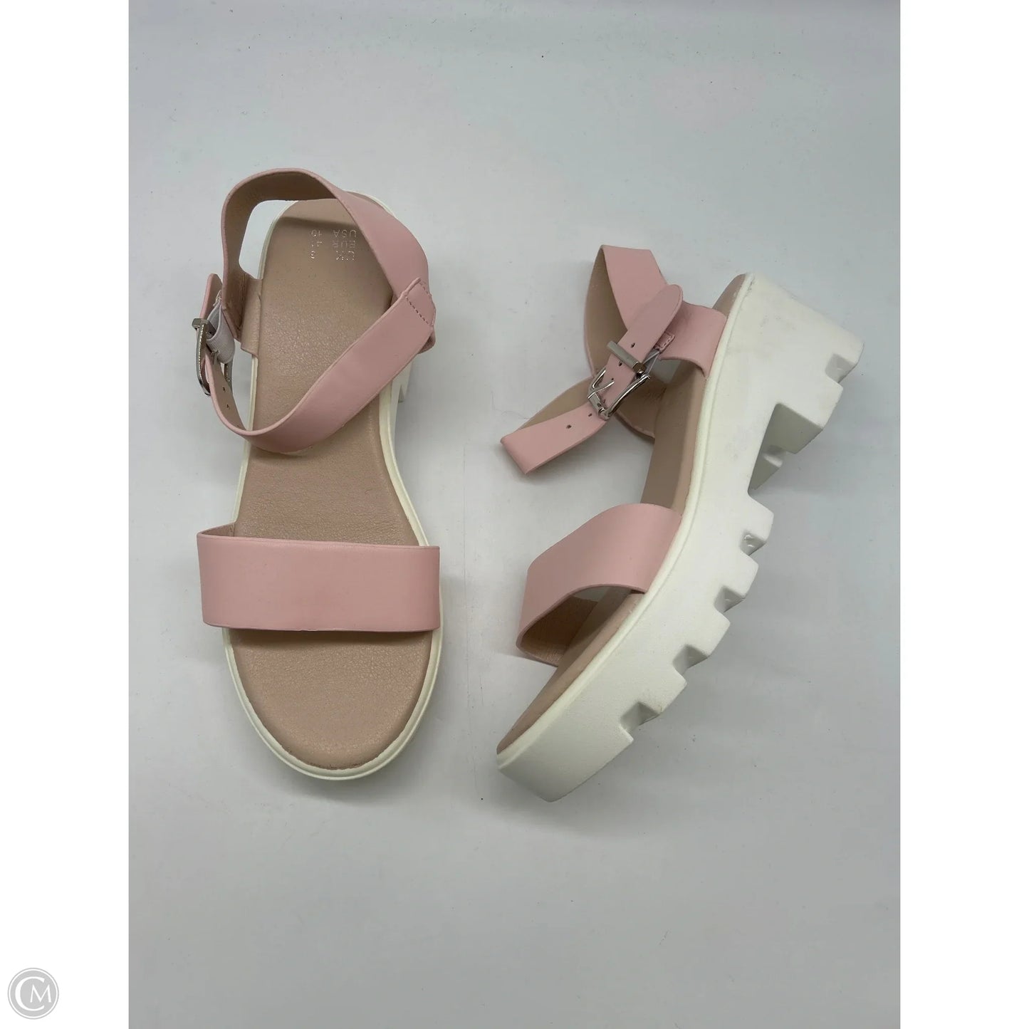 Sandals Flats By Clothes Mentor In Pink, Size: 10