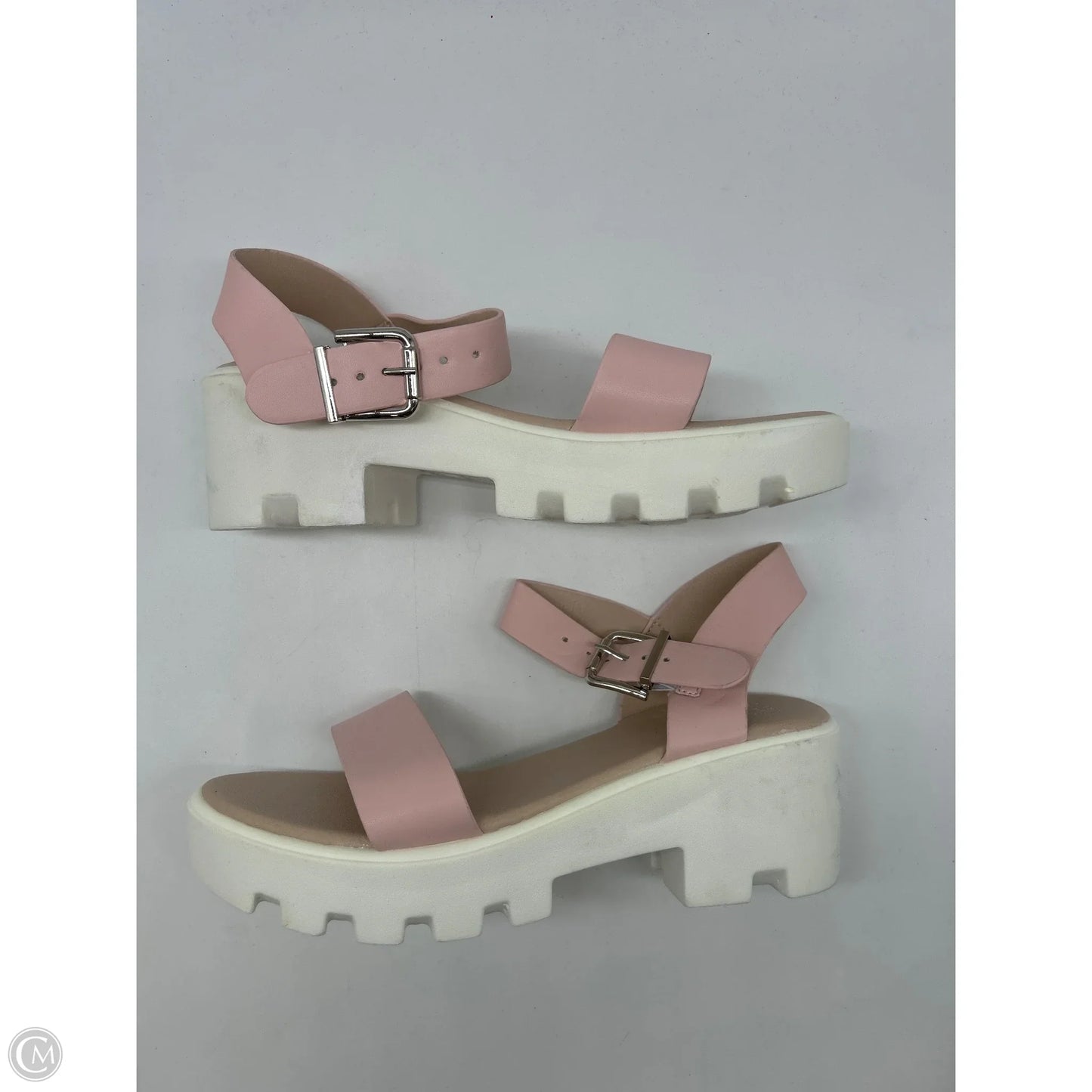 Sandals Flats By Clothes Mentor In Pink, Size: 10