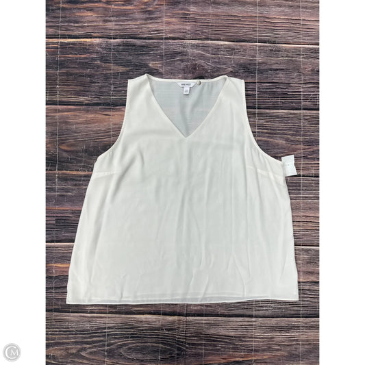 Tank Top By Nine West Apparel In White, Size: 1x