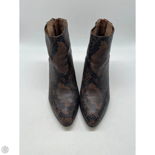 Boots Ankle Heels By Steve Madden In Brown, Size: 8.5