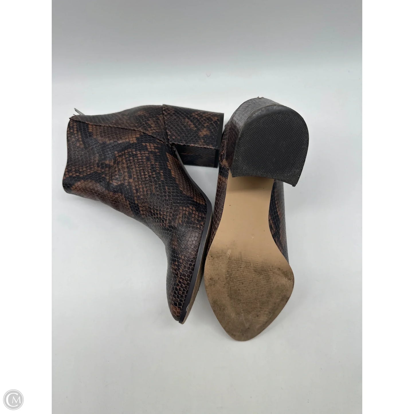 Boots Ankle Heels By Steve Madden In Brown, Size: 8.5