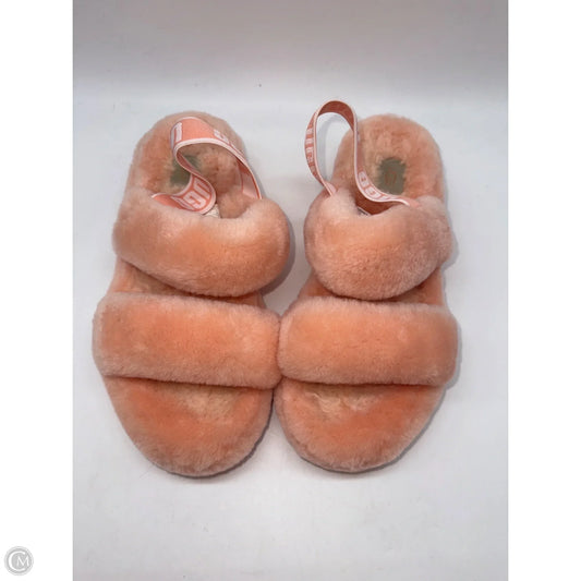 Slippers Designer By Ugg In Coral, Size: 9