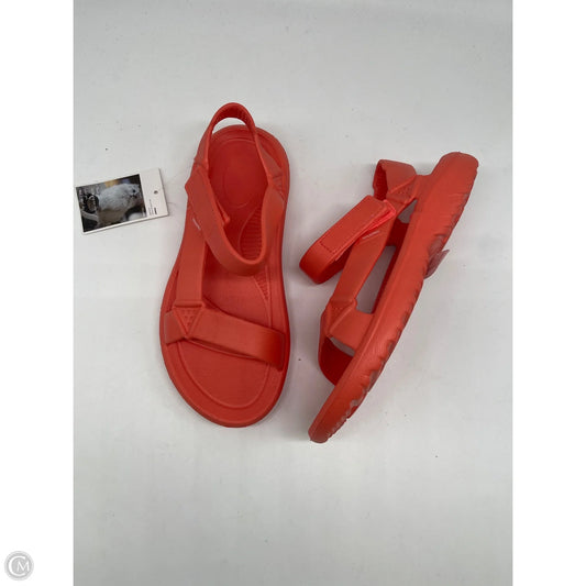 Sandals Flats By Clothes Mentor In Orange, Size: 10